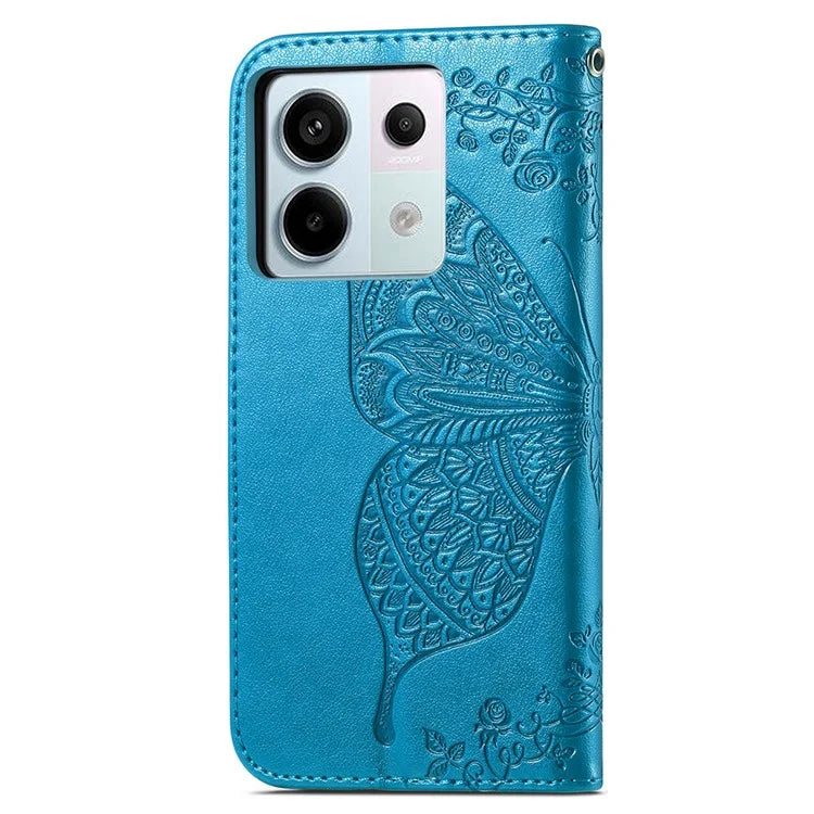 For Xiaomi Redmi Note 13 Pro 5G / Poco X6 5G Case Wallet with Card Holder Butterfly Pattern PU Leather Phone Cover