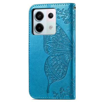 For Xiaomi Redmi Note 13 Pro 5G / Poco X6 5G Case Wallet with Card Holder Butterfly Pattern PU Leather Phone Cover