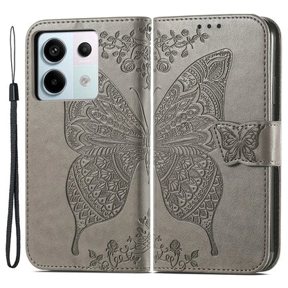 For Xiaomi Redmi Note 13 Pro 5G / Poco X6 5G Case Wallet with Card Holder Butterfly Pattern PU Leather Phone Cover
