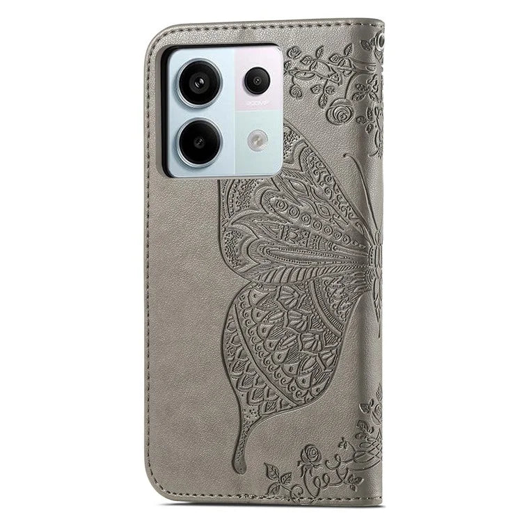 For Xiaomi Redmi Note 13 Pro 5G / Poco X6 5G Case Wallet with Card Holder Butterfly Pattern PU Leather Phone Cover