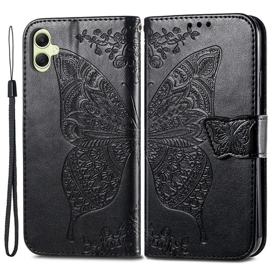 For Samsung Galaxy A05 4G Leather Case Butterfly Pattern Phone Cover Wallet Stand