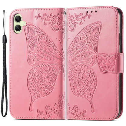 For Samsung Galaxy A05 4G Leather Case Butterfly Pattern Phone Cover Wallet Stand
