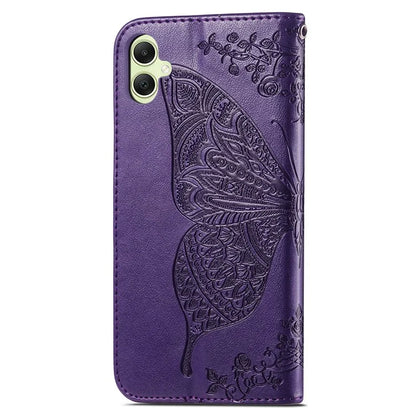 For Samsung Galaxy A05 4G Leather Case Butterfly Pattern Phone Cover Wallet Stand