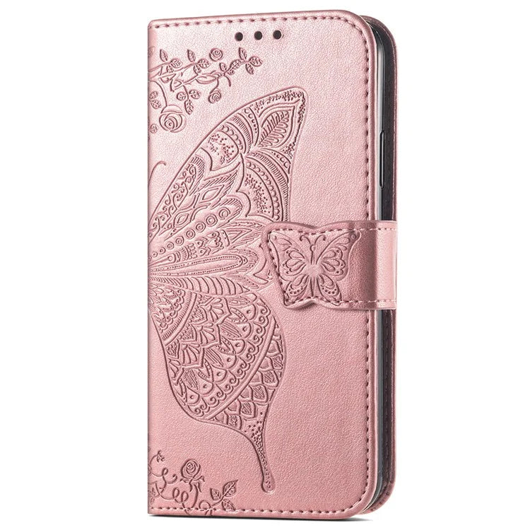 For Samsung Galaxy A05 4G Leather Case Butterfly Pattern Phone Cover Wallet Stand