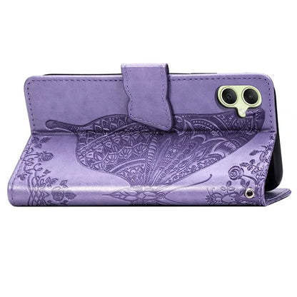 For Samsung Galaxy A05 4G Leather Case Butterfly Pattern Phone Cover Wallet Stand