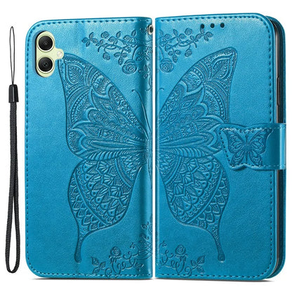 For Samsung Galaxy A05 4G Leather Case Butterfly Pattern Phone Cover Wallet Stand