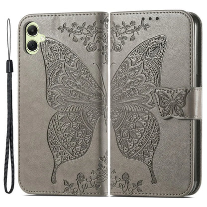 For Samsung Galaxy A05 4G Leather Case Butterfly Pattern Phone Cover Wallet Stand