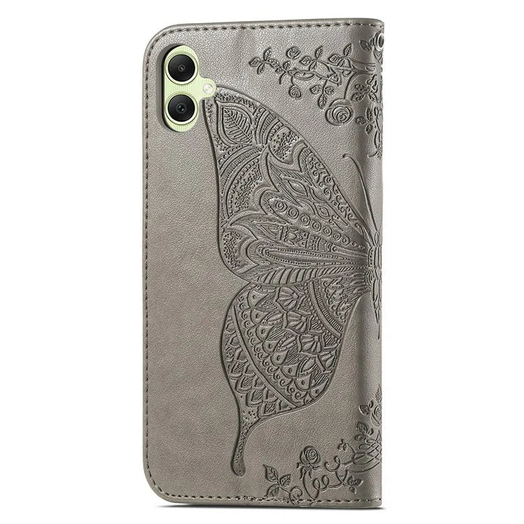 For Samsung Galaxy A05 4G Leather Case Butterfly Pattern Phone Cover Wallet Stand