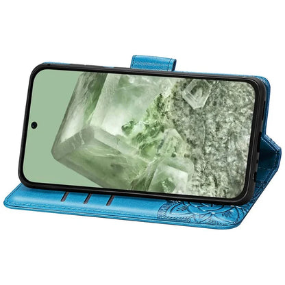 For Google Pixel 8a Phone Case Butterfly Pattern Imprinted PU Leather Flip Cover