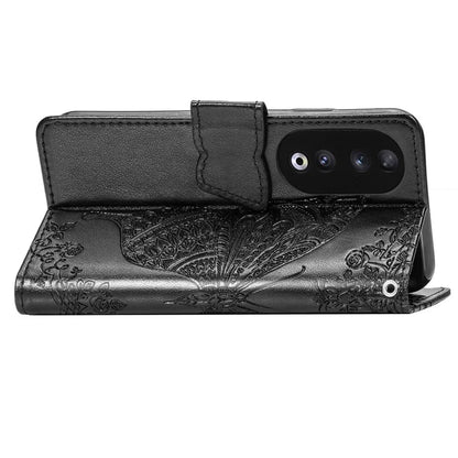 For Honor 90 Wallet Case with Card Holder Butterfly Pattern Folio PU Leather Phone Cover