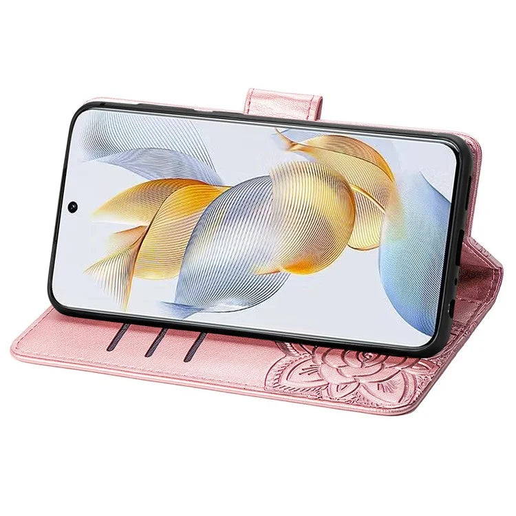 For Honor 90 Wallet Case with Card Holder Butterfly Pattern Folio PU Leather Phone Cover
