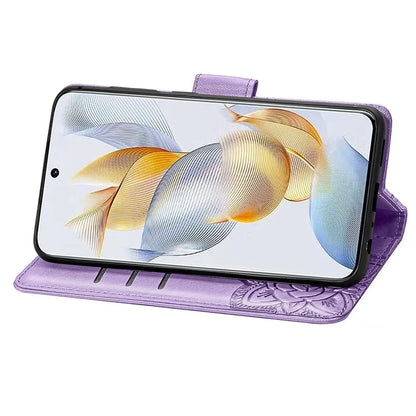 For Honor 90 Wallet Case with Card Holder Butterfly Pattern Folio PU Leather Phone Cover