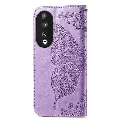 For Honor 90 Wallet Case with Card Holder Butterfly Pattern Folio PU Leather Phone Cover