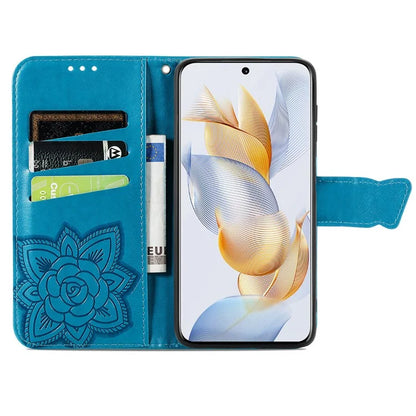 For Honor 90 Wallet Case with Card Holder Butterfly Pattern Folio PU Leather Phone Cover