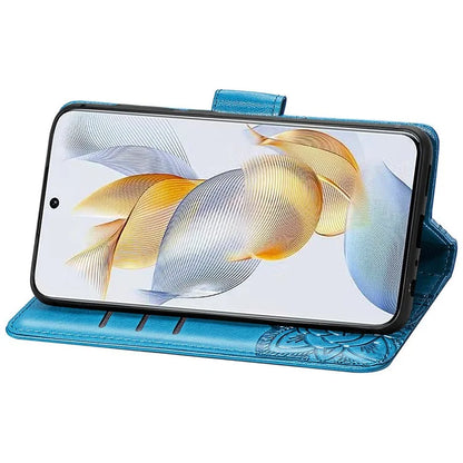 For Honor 90 Wallet Case with Card Holder Butterfly Pattern Folio PU Leather Phone Cover