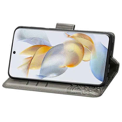 For Honor 90 Wallet Case with Card Holder Butterfly Pattern Folio PU Leather Phone Cover