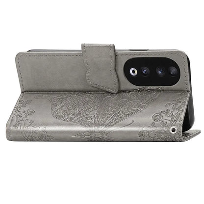 For Honor 90 Wallet Case with Card Holder Butterfly Pattern Folio PU Leather Phone Cover