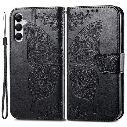 For Samsung Galaxy A05s 4G PU Leather Case Stand Function Butterfly Flower Pattern Cover Wallet