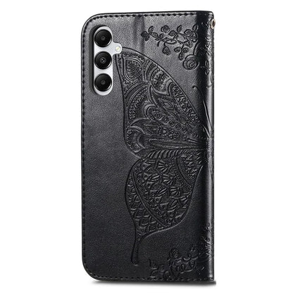 For Samsung Galaxy A05s 4G PU Leather Case Stand Function Butterfly Flower Pattern Cover Wallet