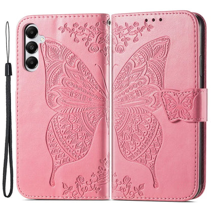 For Samsung Galaxy A05s 4G PU Leather Case Stand Function Butterfly Flower Pattern Cover Wallet