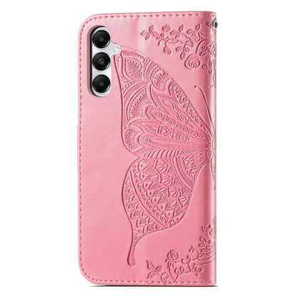 For Samsung Galaxy A05s 4G PU Leather Case Stand Function Butterfly Flower Pattern Cover Wallet