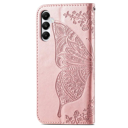 For Samsung Galaxy A05s 4G PU Leather Case Stand Function Butterfly Flower Pattern Cover Wallet
