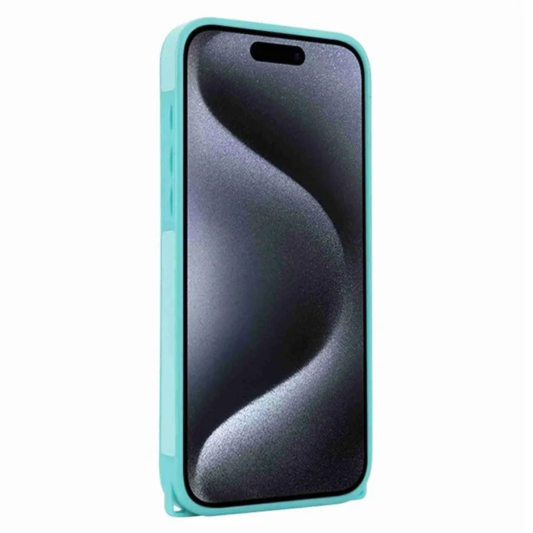 For iPhone 14 Pro Max Case with Shoulder Strap Rhombus Grid Leather Back Cover