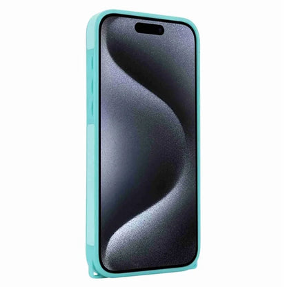 For iPhone 14 Pro Max Case with Shoulder Strap Rhombus Grid Leather Back Cover