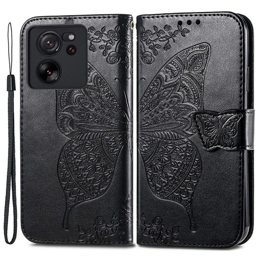For Xiaomi 13T / 13T Pro / Redmi K60 Ultra Case Butterfly Pattern Phone Cover Wallet with Card Holder