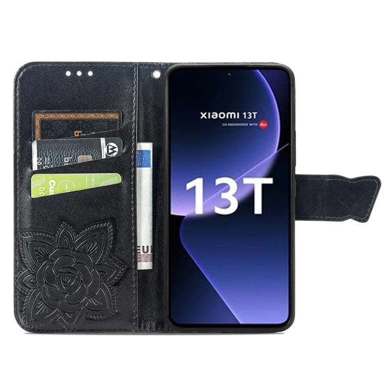 For Xiaomi 13T / 13T Pro / Redmi K60 Ultra Case Butterfly Pattern Phone Cover Wallet with Card Holder