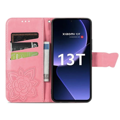 For Xiaomi 13T / 13T Pro / Redmi K60 Ultra Case Butterfly Pattern Phone Cover Wallet with Card Holder