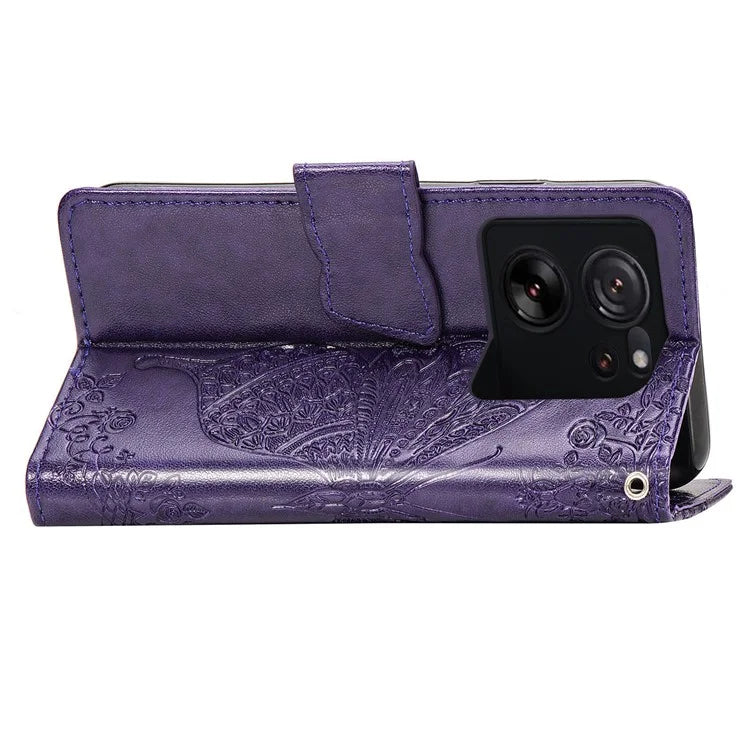 For Xiaomi 13T / 13T Pro / Redmi K60 Ultra Case Butterfly Pattern Phone Cover Wallet with Card Holder