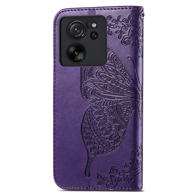 For Xiaomi 13T / 13T Pro / Redmi K60 Ultra Case Butterfly Pattern Phone Cover Wallet with Card Holder