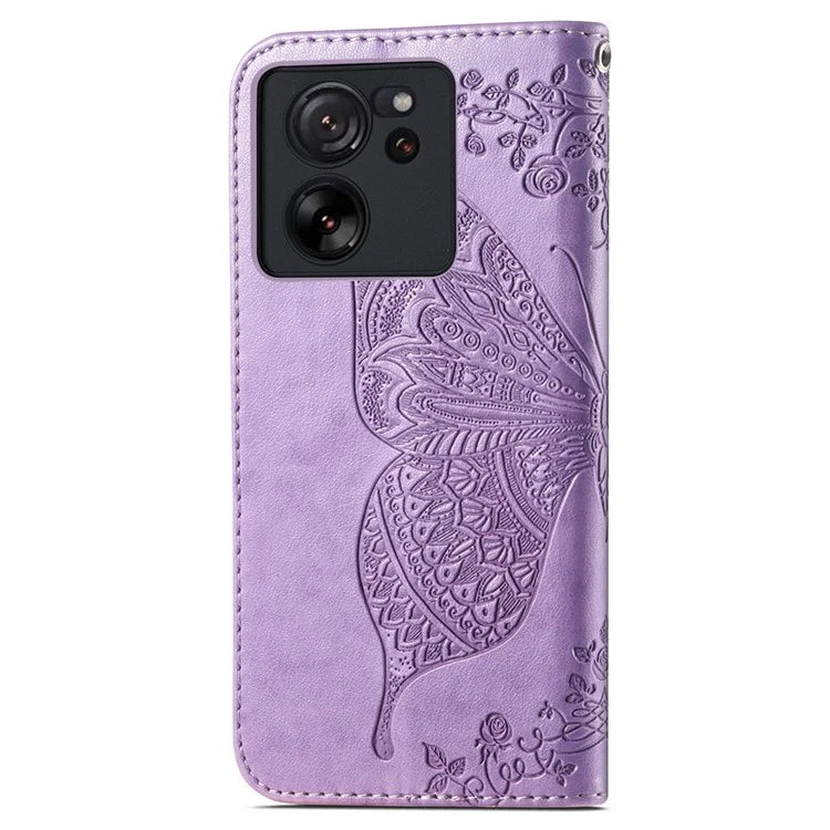 For Xiaomi 13T / 13T Pro / Redmi K60 Ultra Case Butterfly Pattern Phone Cover Wallet with Card Holder