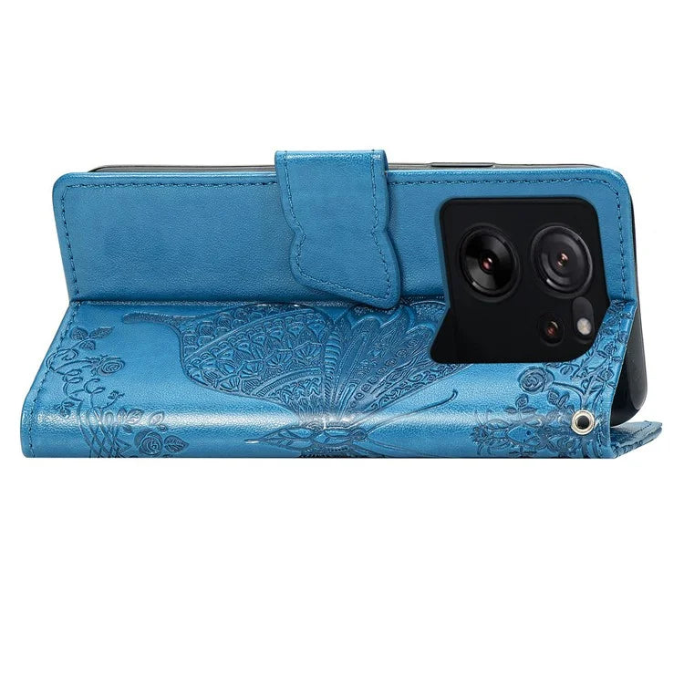 For Xiaomi 13T / 13T Pro / Redmi K60 Ultra Case Butterfly Pattern Phone Cover Wallet with Card Holder