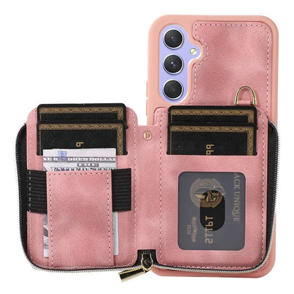 For Samsung Galaxy A15 4G  /  5G Case with Strap Leather TPU Cover Card Bag Stand