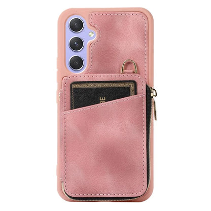 For Samsung Galaxy A15 4G  /  5G Case with Strap Leather TPU Cover Card Bag Stand
