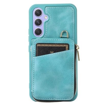 For Samsung Galaxy A15 4G  /  5G Case with Strap Leather TPU Cover Card Bag Stand