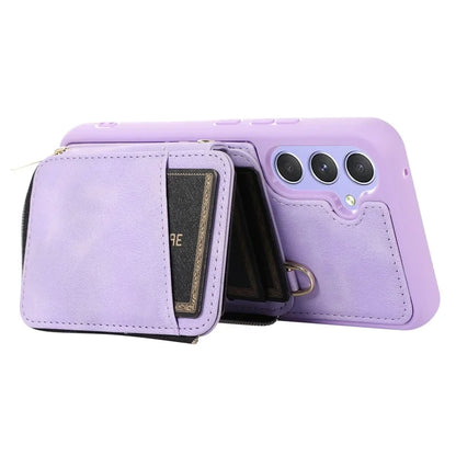 For Samsung Galaxy A15 4G  /  5G Case with Strap Leather TPU Cover Card Bag Stand