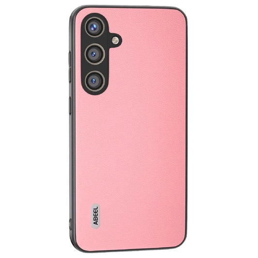 ABEEL For Samsung Galaxy S24 Case Scratch-proof Genuine Cow Leather + Hard PC Shell