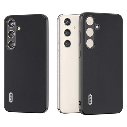 ABEEL For Samsung Galaxy S24 Case Scratch-proof Genuine Cow Leather + Hard PC Shell