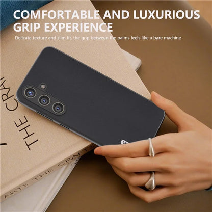ABEEL For Samsung Galaxy S24 Case Scratch-proof Genuine Cow Leather + Hard PC Shell