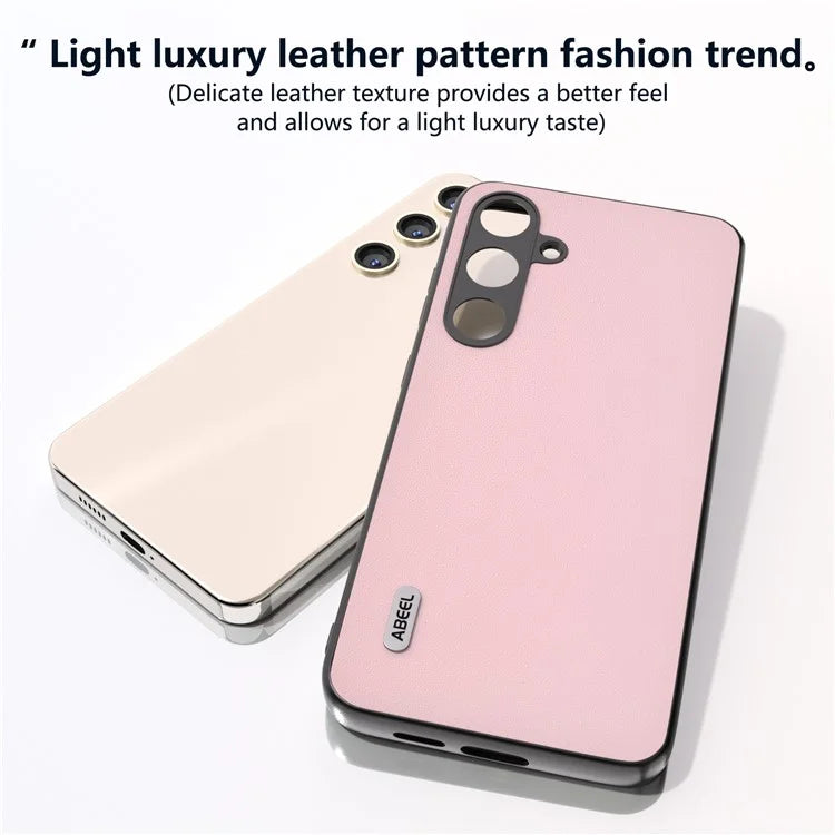 ABEEL For Samsung Galaxy S24 Case Slim-Fit PU Leather+PC Smooth-touch Protective Back Cover
