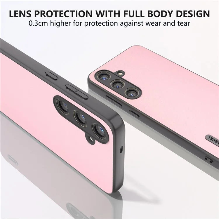 ABEEL For Samsung Galaxy S24 Case Slim-Fit PU Leather+PC Smooth-touch Protective Back Cover