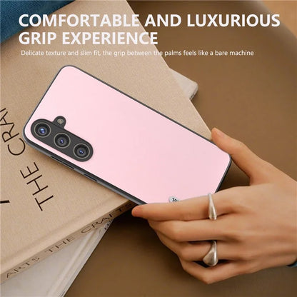 ABEEL For Samsung Galaxy S24 Case Slim-Fit PU Leather+PC Smooth-touch Protective Back Cover