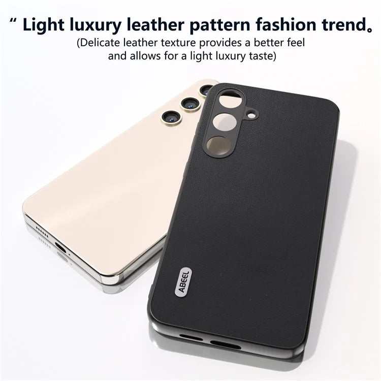 ABEEL For Samsung Galaxy S24 Case Slim-Fit PU Leather+PC Smooth-touch Protective Back Cover