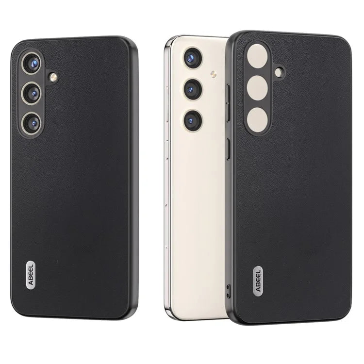 ABEEL For Samsung Galaxy S24 Case Slim-Fit PU Leather+PC Smooth-touch Protective Back Cover
