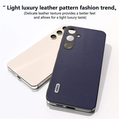 ABEEL For Samsung Galaxy S24 Case Slim-Fit PU Leather+PC Smooth-touch Protective Back Cover