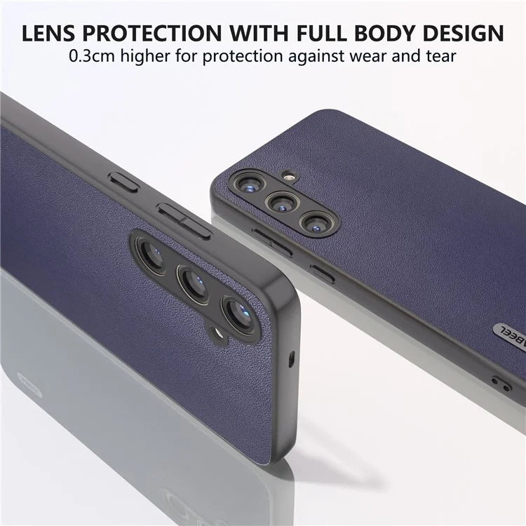 ABEEL For Samsung Galaxy S24 Case Slim-Fit PU Leather+PC Smooth-touch Protective Back Cover