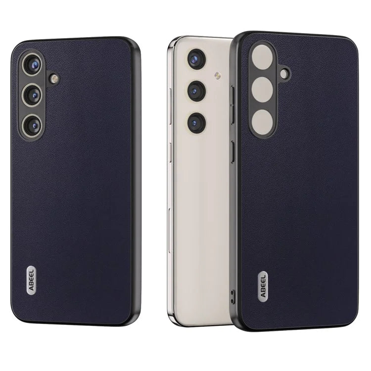 ABEEL For Samsung Galaxy S24 Case Slim-Fit PU Leather+PC Smooth-touch Protective Back Cover